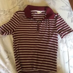 SKY AND SPARROW Ribbed Half Zip Top